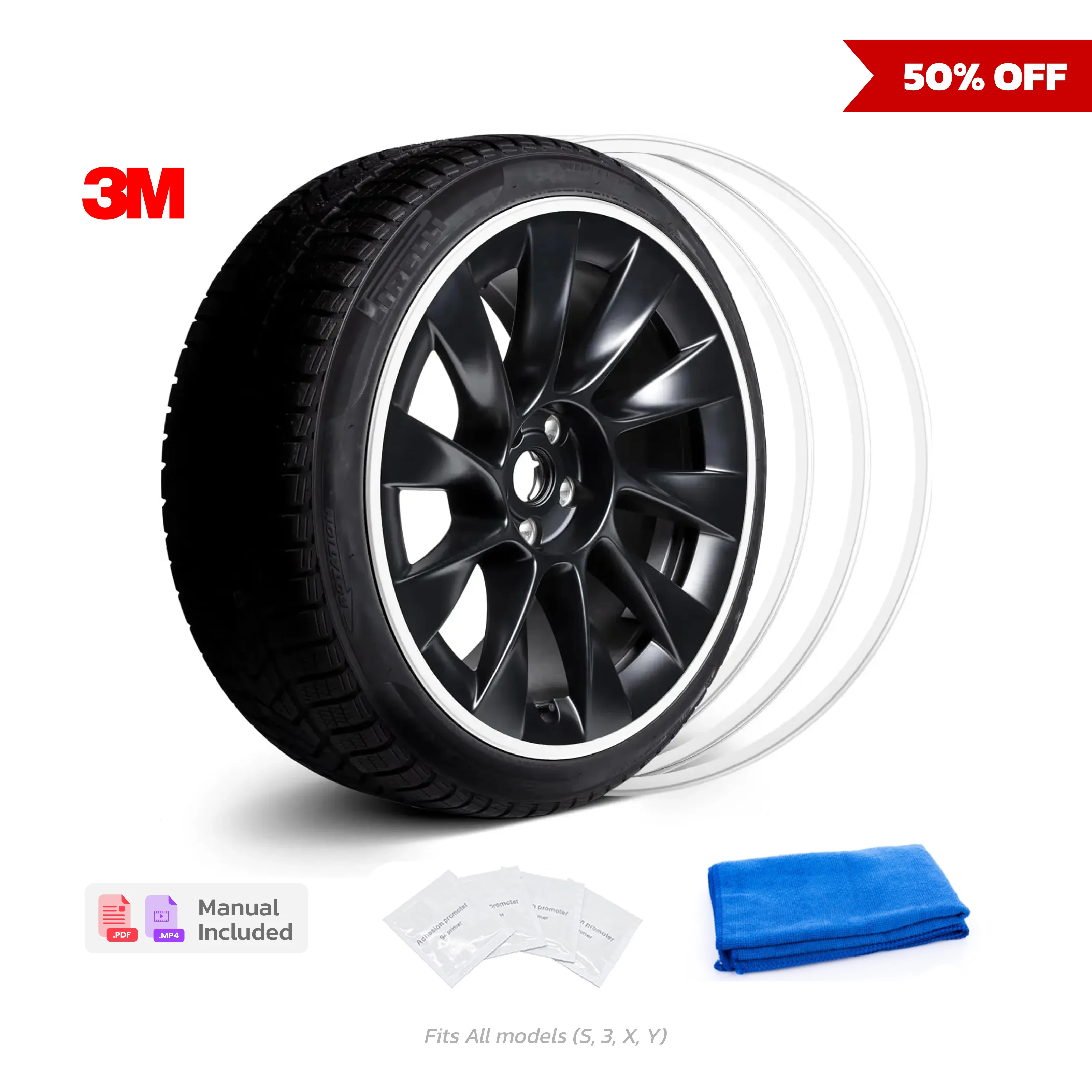 Teslahubs™ Aluminium Rim Protectors, Model 3, Y, S, X - Image 5