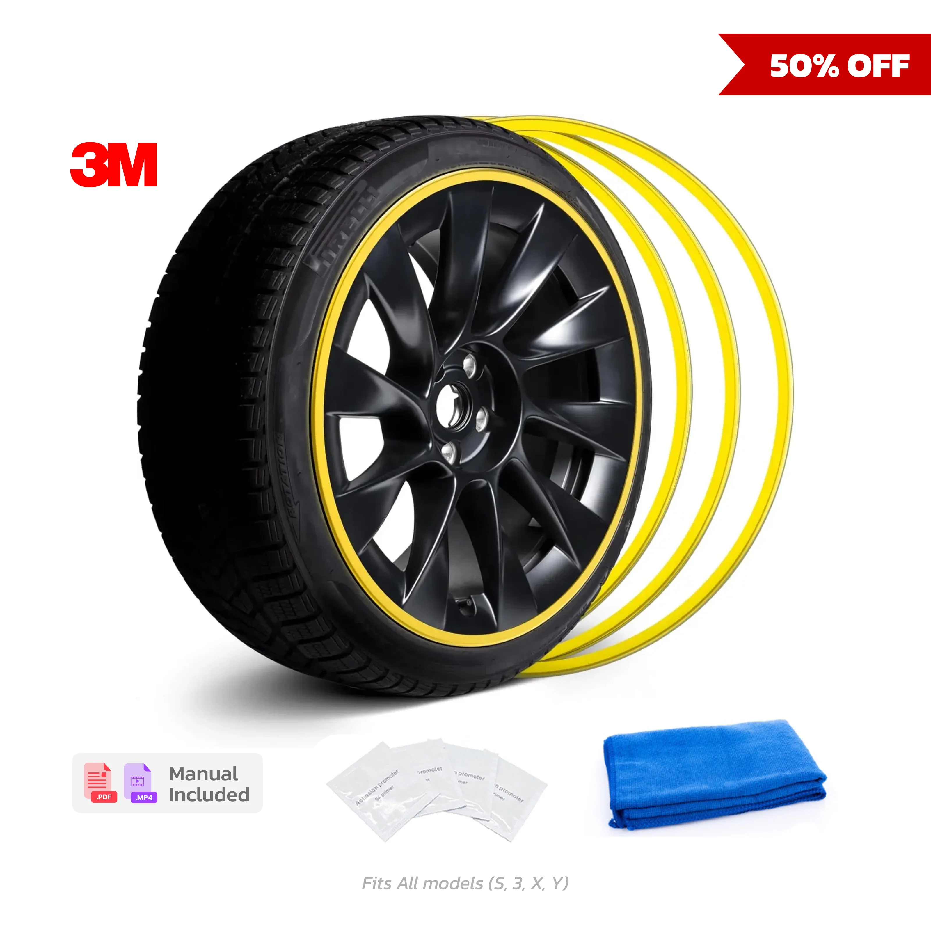 Teslahubs™ Aluminium Rim Protectors, Model 3, Y, S, X - Image 8