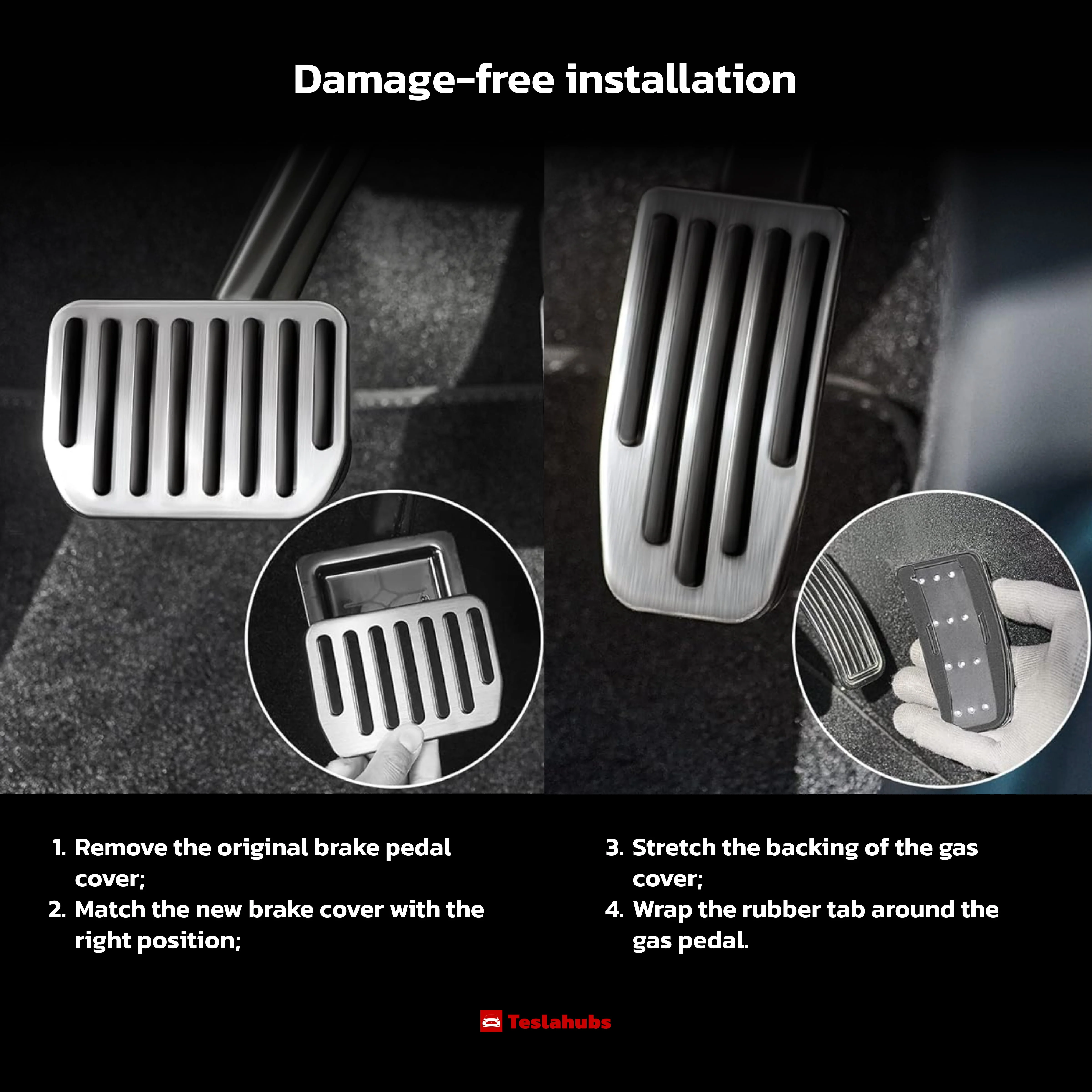 Teslahubs™ Aluminum Pedals Cover For Model 3/Y/S/X - Image 5