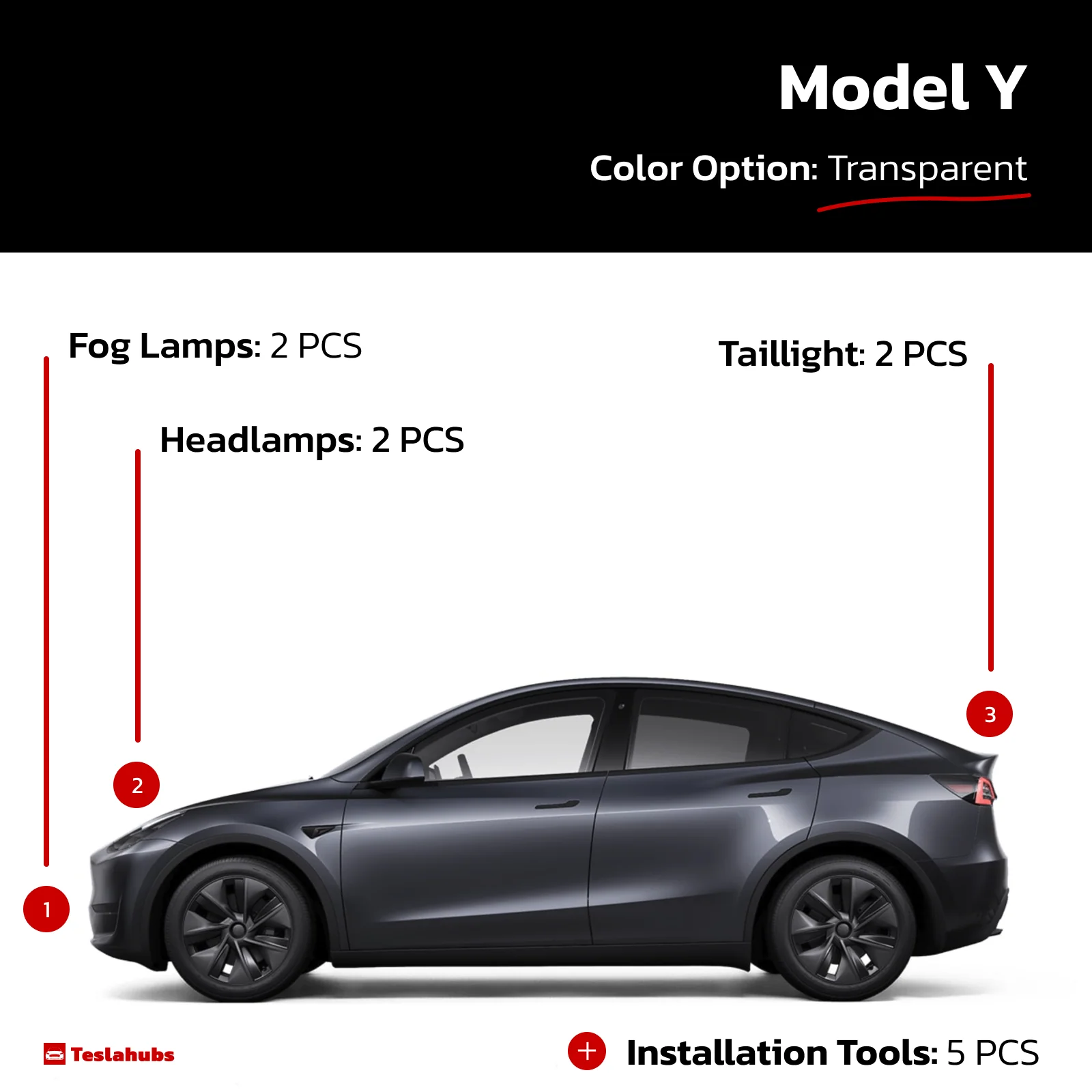 Teslahubs™ Lights Protector: Head-tail lights protective film - Image 14