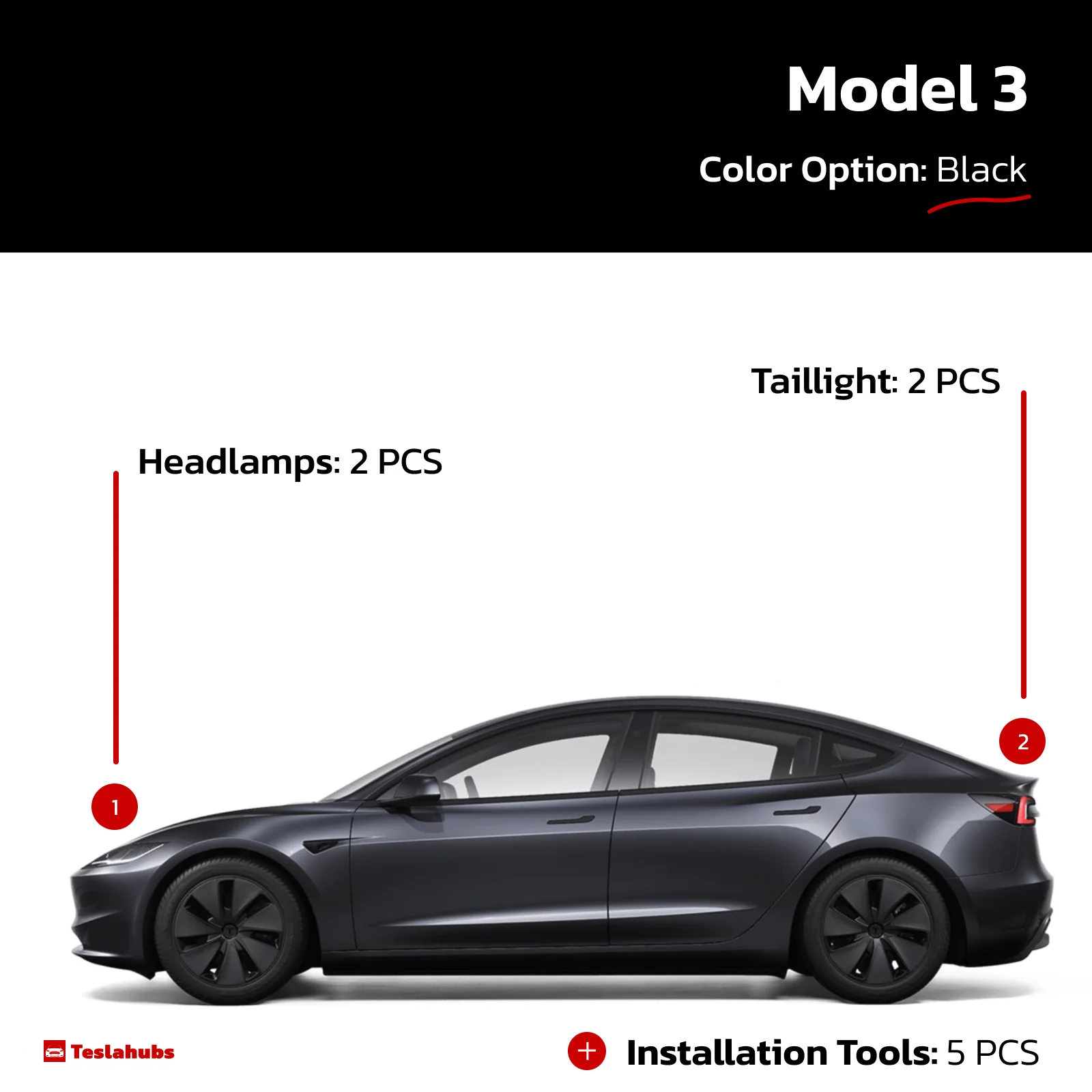 Teslahubs™ Lights Protector: Head-tail lights protective film - Image 15