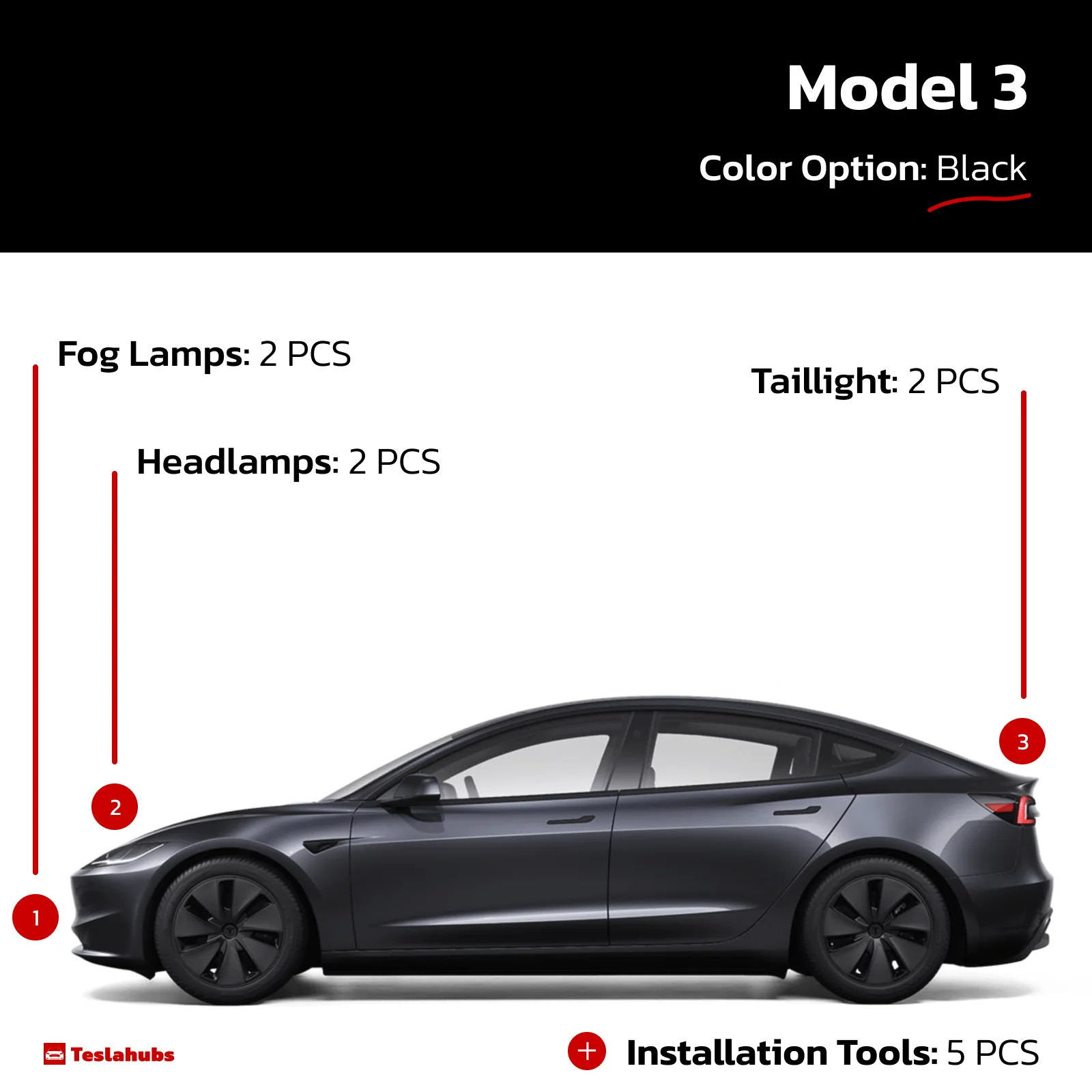 Teslahubs™ Lights Protector: Head-tail lights protective film - Image 17