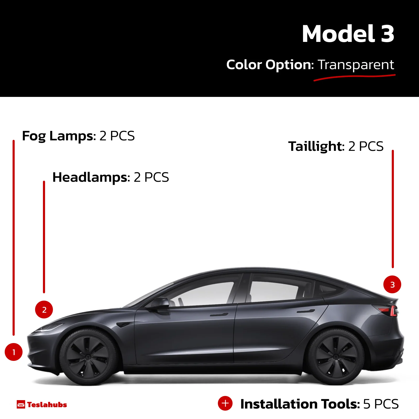 Teslahubs™ Lights Protector: Head-tail lights protective film - Image 18